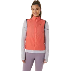 Asics Dame Vest MetaRun Packable S Yttervest for løping - Papaya
