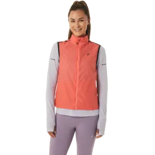 Asics Dame Vest MetaRun Packable Yttervest for l&#248;ping - Papaya
