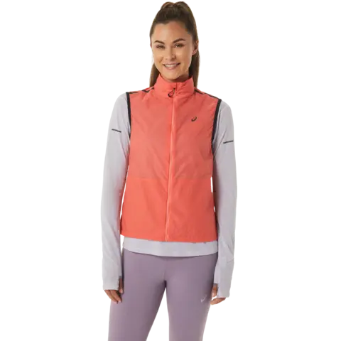 Asics Dame Vest MetaRun Packable Yttervest for l&#248;ping - Papaya