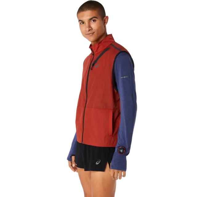 Asics Herre Vest MetaRun Packable S Yttervest for løping - Spice Latte 