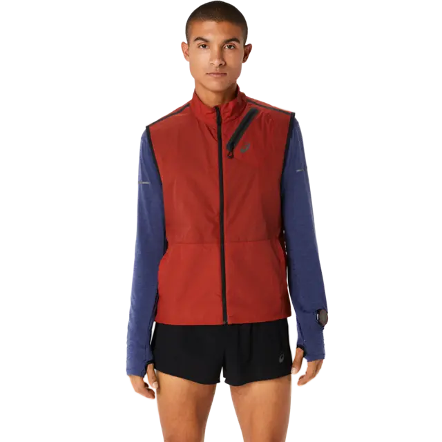 Asics Herre Vest MetaRun Packable S Yttervest for løping - Spice Latte 
