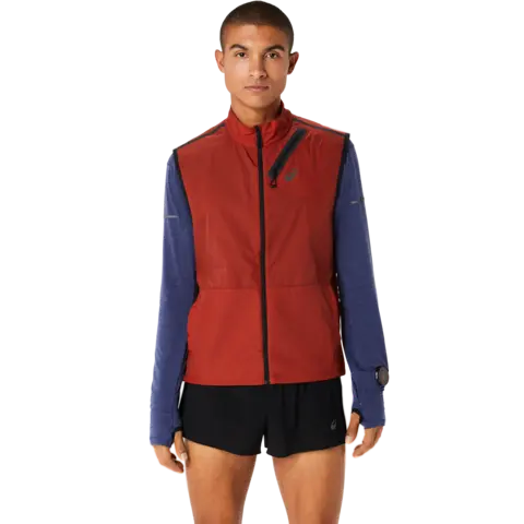 Asics Herre Vest MetaRun Packable Yttervest for løping - Spice Latte
