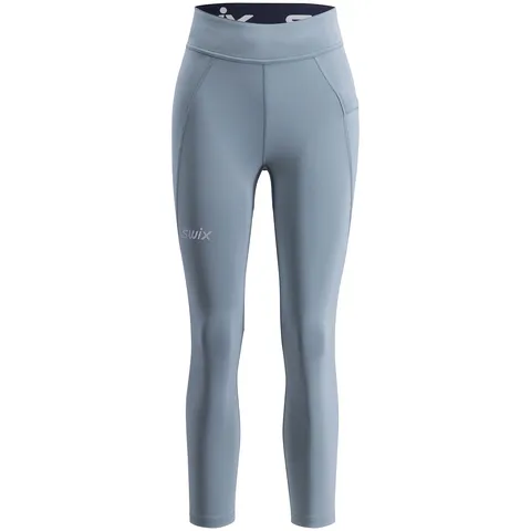Swix Dame Tights Pace H.Waist Cropped Cropped tights med høy midje Dark Fog