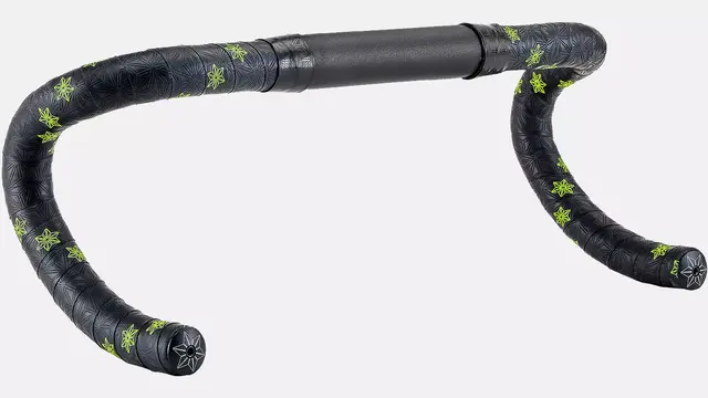 Specialized Super Sticky Kush Bar Tape Galaxy Neon Yellow Print/ Ano Blk Plugs 