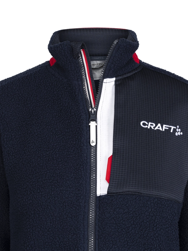 Craft Dame VM Fleece 2023 S Varm-og allsidig pile-fleecejakke Blaze 