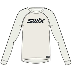 Swix Jr RaceX Merino LS 128 Longsleeve i merinoull - S.White/D.navy