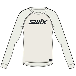 Swix Jr RaceX Merino LS Longsleeve i merinoull - S.White/D.navy