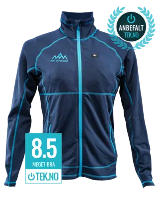 HeatX Varmegenser Dame Batterioppvarmet genser m/ glidel&#229;s Bl&#229;