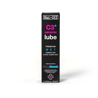 Muc-Off Wet Lube - C3 Ceramic 50ml Keramisk kjedeolje for v&#229;te forhold