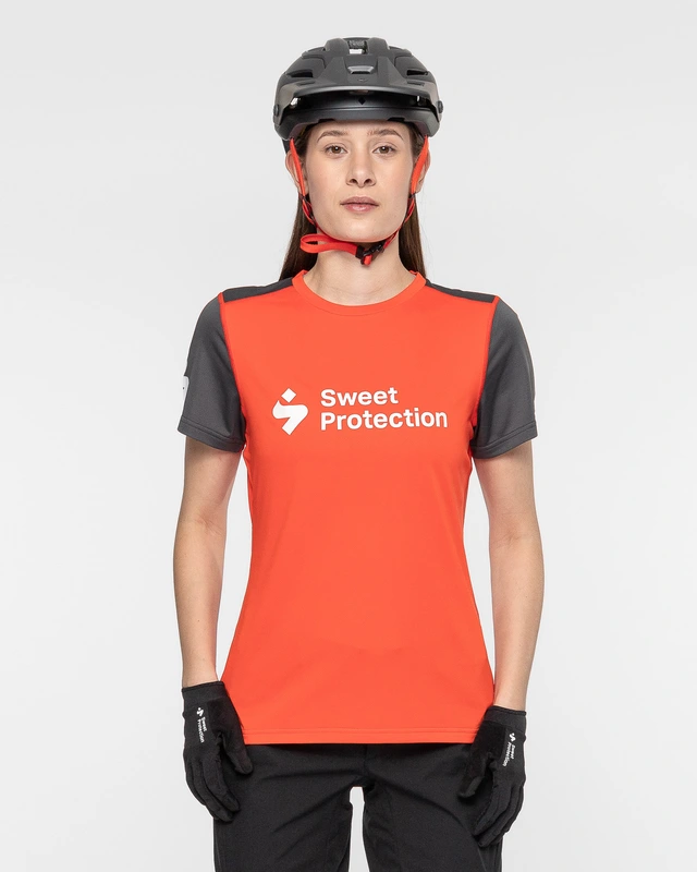 Sweet Dame T-skjorte Hunter SS  M Allsidig sykkeltrøye Tomato 