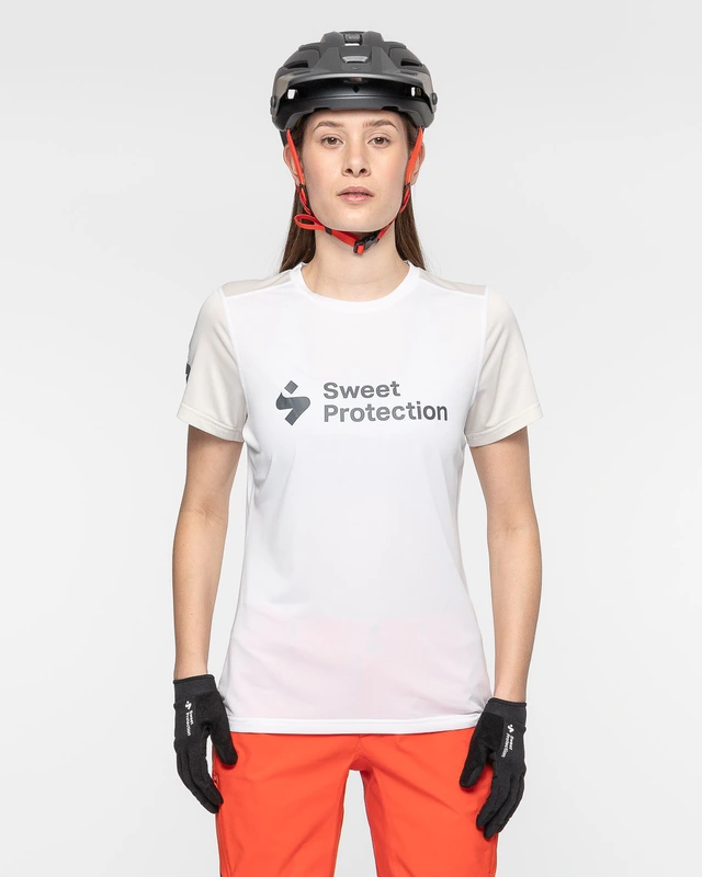 Sweet Dame T-skjorte Hunter SS  S Allsidig sykkeltrøye Bright White 