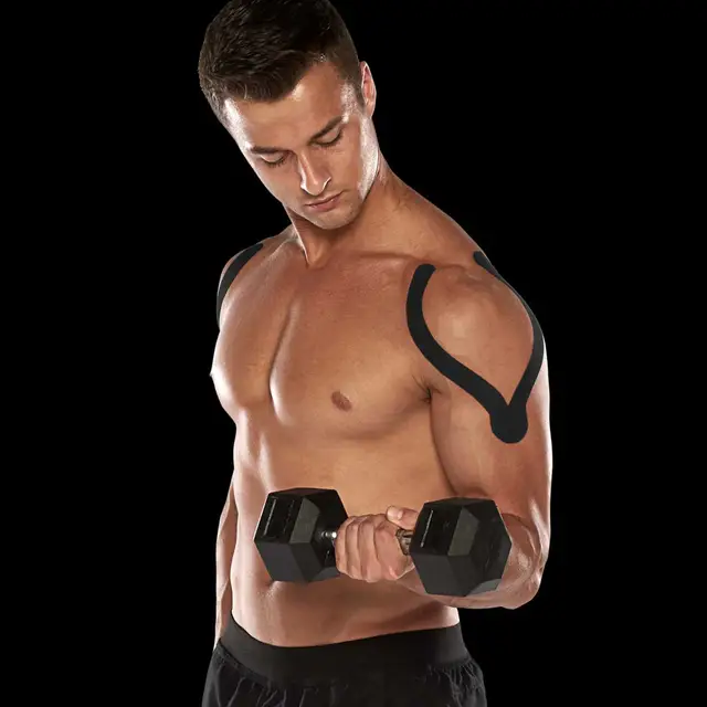 K-Tape Kinesiologi tape fra Biviax svart Tape av høy kvalitet til muskler og ledd 