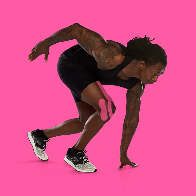 K-Tape Kinesiologi tape fra Biviax Rosa Tape av høy kvalitet til muskler og ledd 