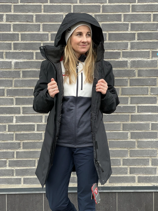 Northug Chamonix Parka Dame L Varm parkas for de kalde dagene Black 