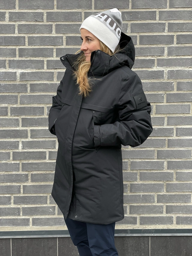 Northug Chamonix Parka Dame L Varm parkas for de kalde dagene Black 