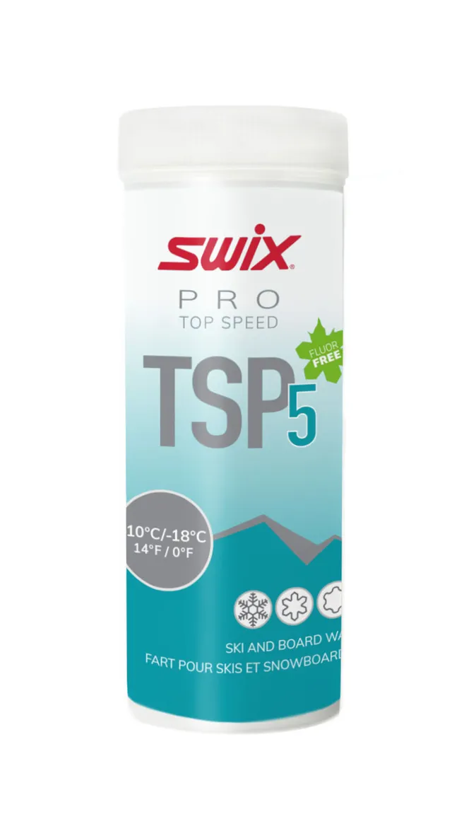 Swix TSP5 Turquoise -10°C/-15°C, 40g Fluorfritt pulver til de kaldeste dagene 