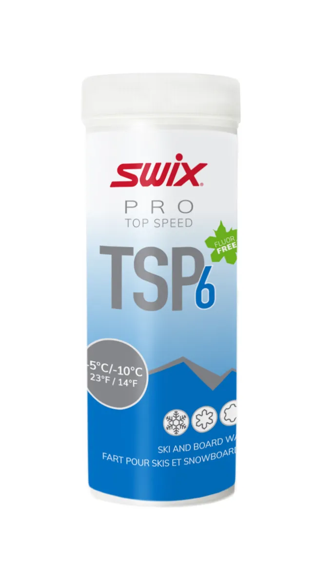 Swix TSP6 Blue -5°C/-10°C, 40g Fluorfritt pulver for kalde temperaturer 