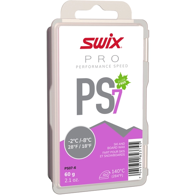 Swix PS7 Lilla glider, -2°C/-8°C, 60g Fluorfri glider til tur/trening 