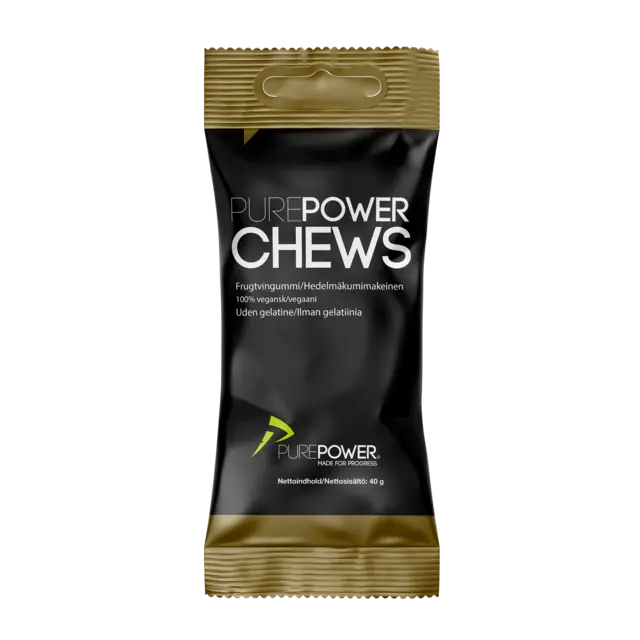 PurePower Chews Vingummi 40g Energi-vingummi med varierte smaker 