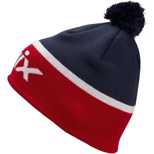 Swix Surmount Beanie 56 Lue i merino ullblanding - Norwegian Mix 