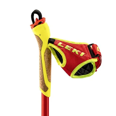 Leki Stropp og Handtak Neonrød M/L/XL Fast stropp med handtak til Lekistaver 