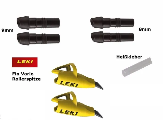 Leki Fin Vario Rollertip Rulleskipigg Lekistaver 9mm 
