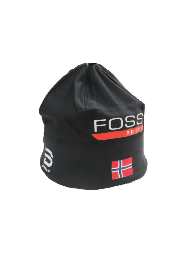Foss Sport Lue Dæhlie Svart 22/23 Polyknit lue med logo Sort 