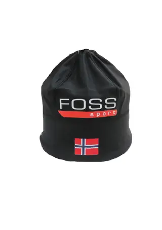 Foss Sport Lue Dæhlie Svart 22/23 Polyknit lue med logo Sort