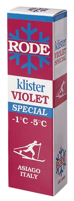 Rode Klister Violet Spesial Klister for grovkornet l&#248;se forhold.