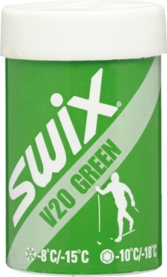 Swix V20 Green Hardwax-8/-15C , 45g Kald festevoks